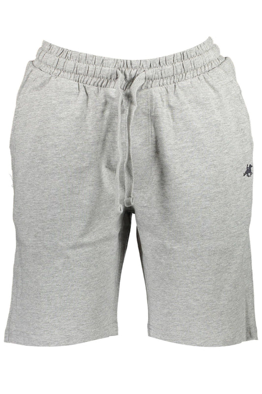 Sophisticated Gray Cotton Sporty Shorts