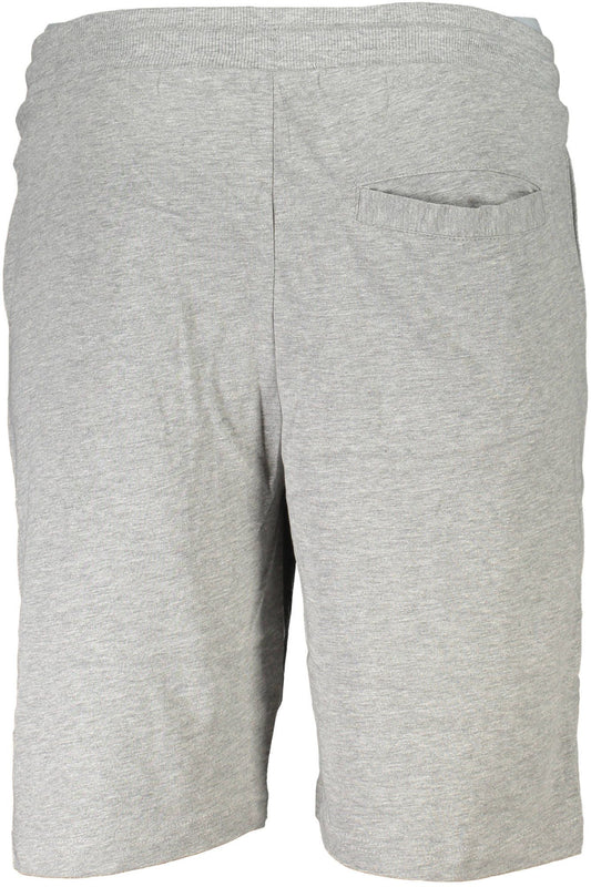 Chic Gray Cotton Shorts with Print & Logo