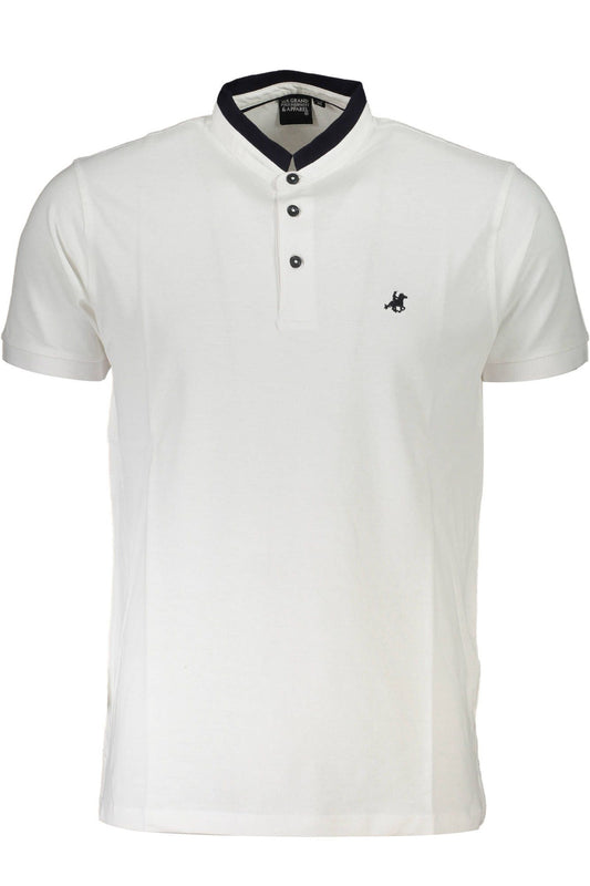 Mandarin Collar Polo with Contrasting Detail