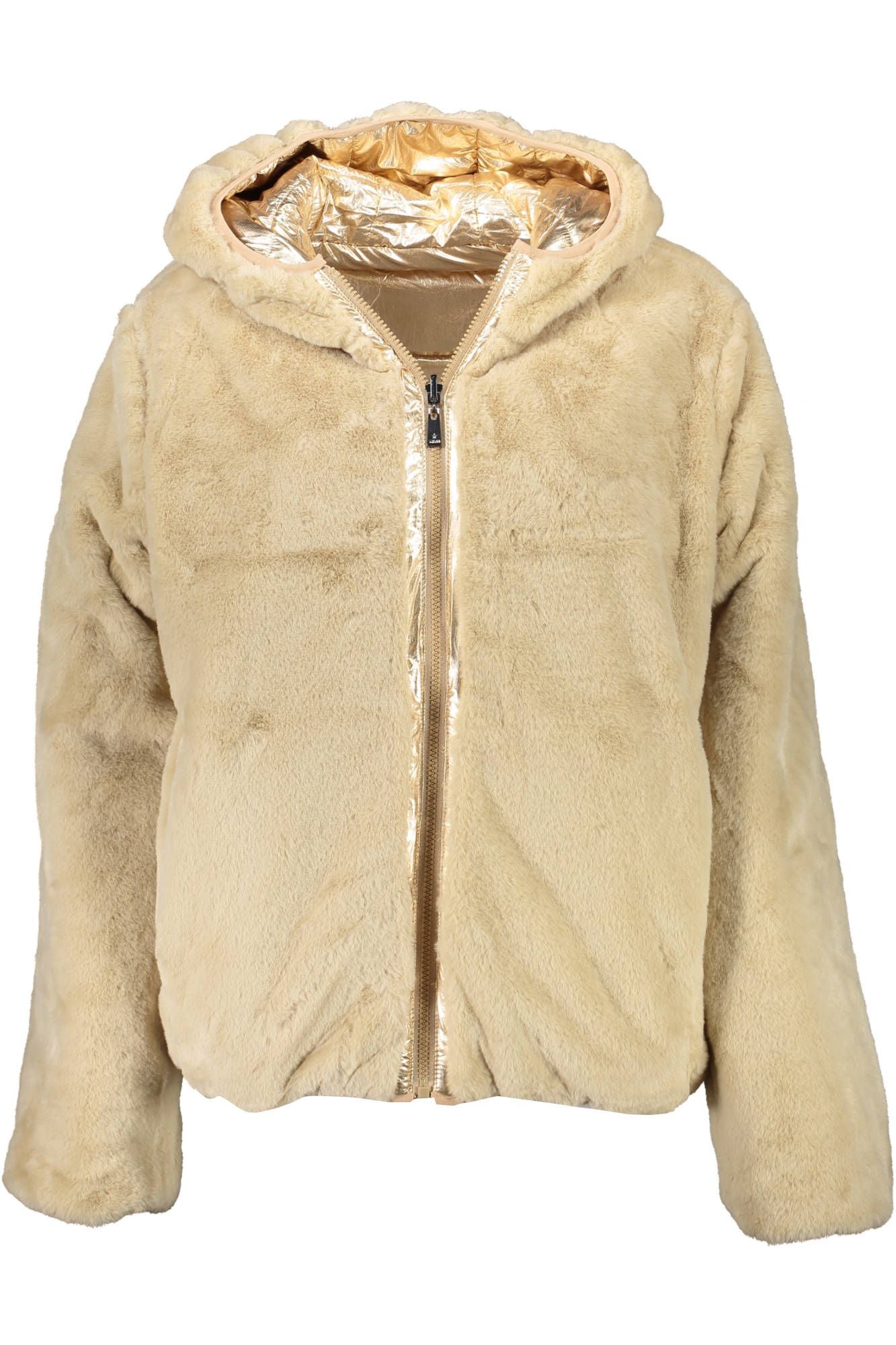 Reversible Hooded Long-Sleeve Nylon Jacket