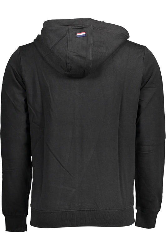 Classic Black Cotton Hooded Sweatshirt
