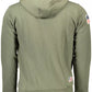 Chic Green Hooded Zip Sweatshirt with Embroidery