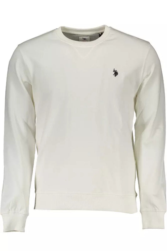 Classic White Round Neck Sweatshirt