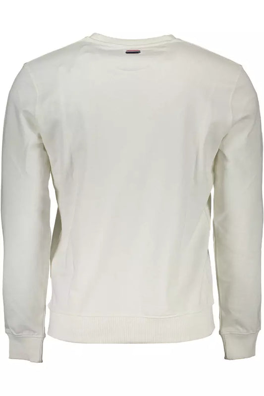Classic White Round Neck Sweatshirt