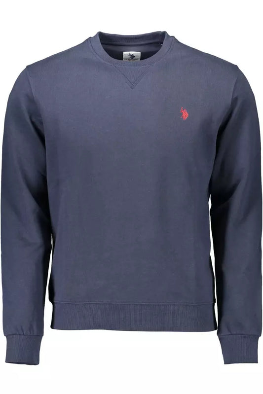 Classic Blue Cotton Crewneck Sweater