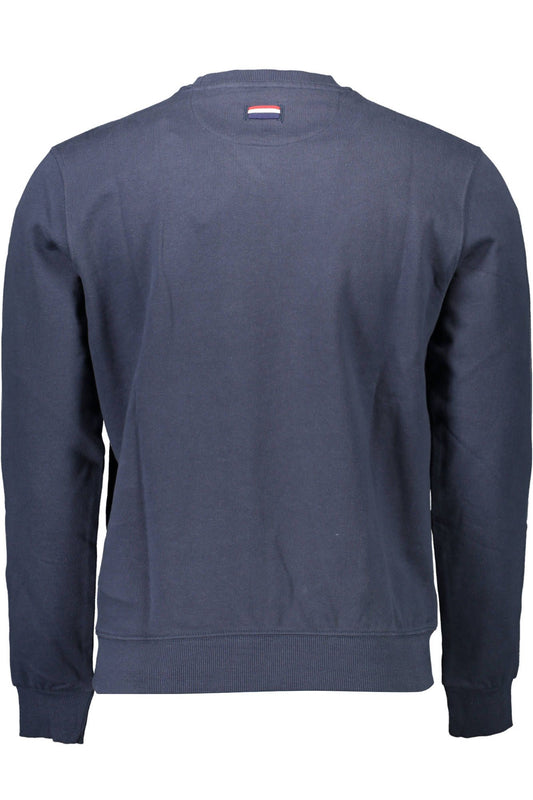 Chic Blue Cotton Sweatshirt with Embroidered Logo