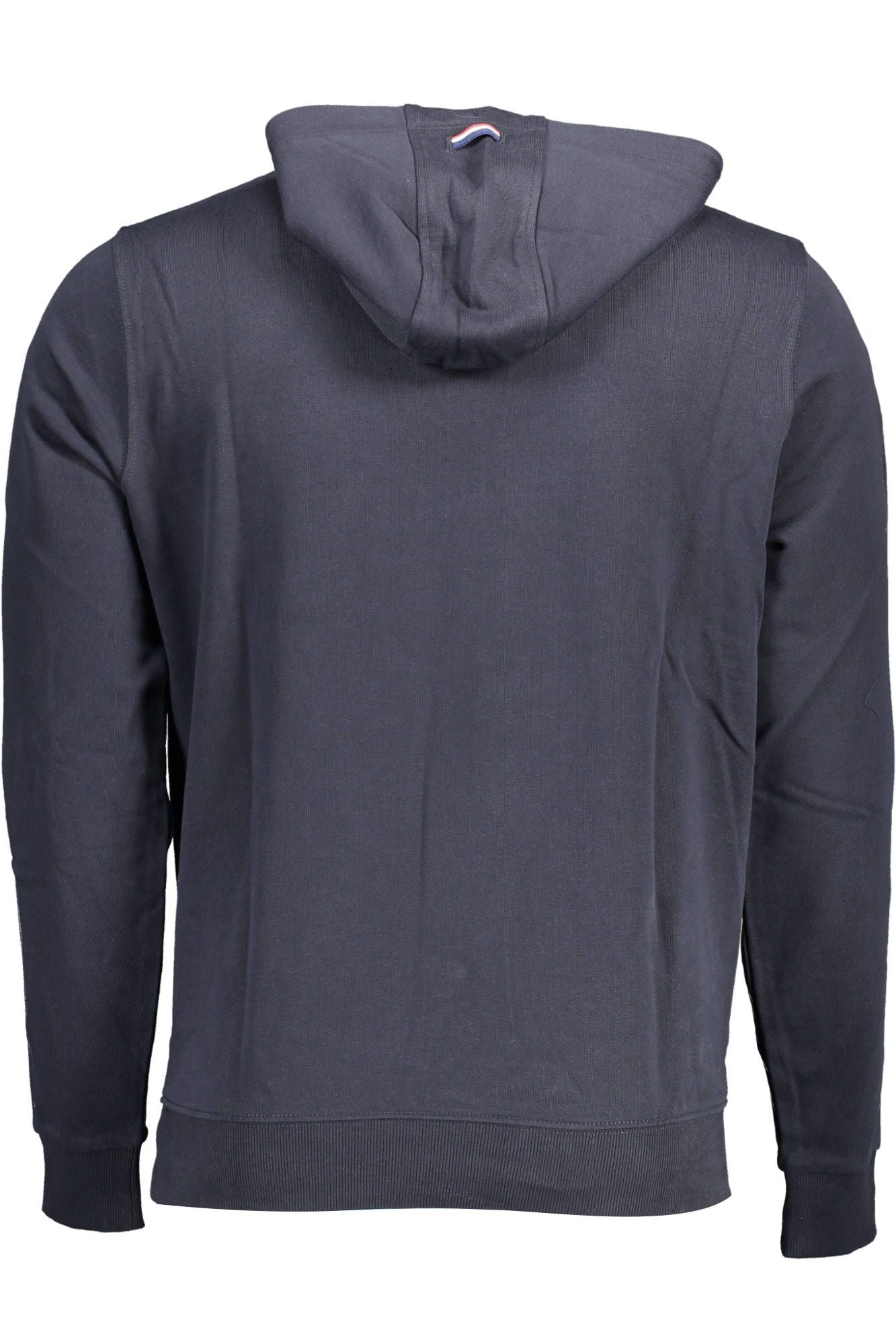 Classic Blue Hooded Sweatshirt with Central Pocket and Logo