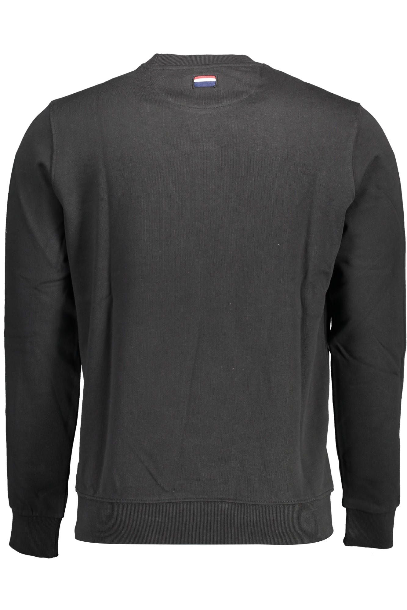 Elegant Long-Sleeved Embroidered Black Sweatshirt