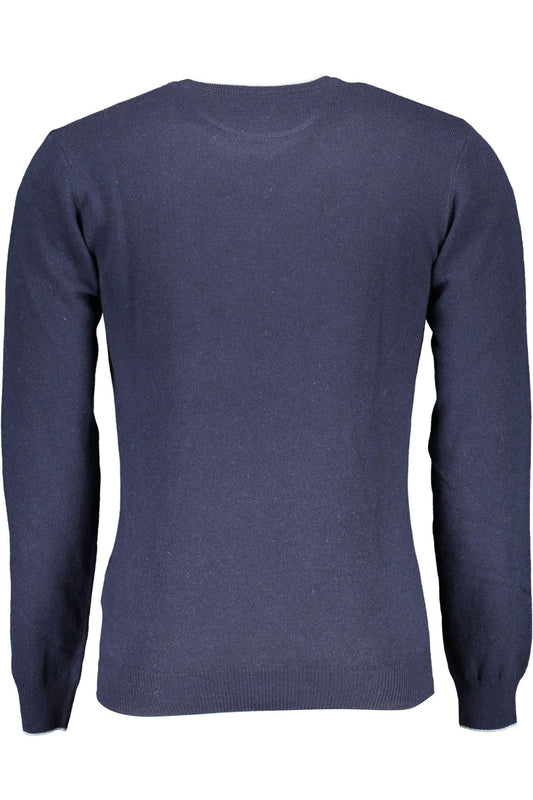 Elegant Slim Wool Sweater with Logo Detail