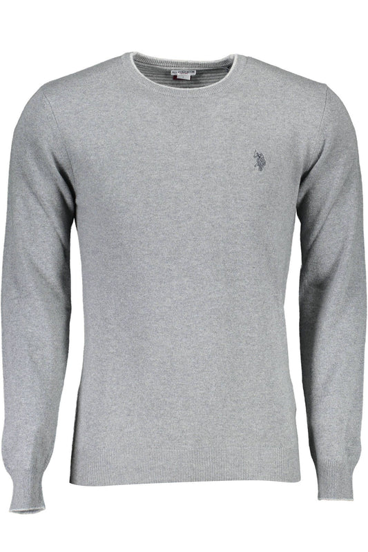 Elegant Slim Wool Sweater with Contrasting Details