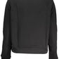 Sleek Black Cotton Sweatshirt with Logo Print