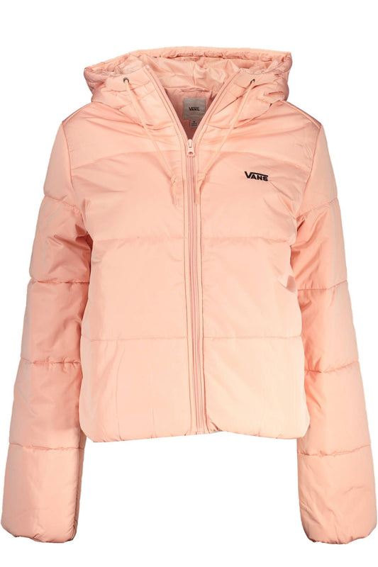 Chic Pink Hooded Long-Sleeved Jacket