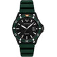 Sleek Diver Timepiece with Green Silicone Band