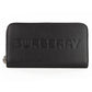 Elmore Black Embossed Logo Leather Continental Clutch Wallet
