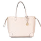 Edith Large Soft Pink Saffiano Leather Open Top Shoulder Tote Bag