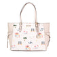 Gilly Large Travel Print Powder Blush Signature PVC Tote Handbag