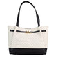Reed Large Vanilla Black Signature PVC Belted Tote Bag Purse